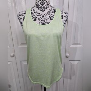 Under Armour HeatGear Neon Green Twist Racerback Lightweight Tank Top